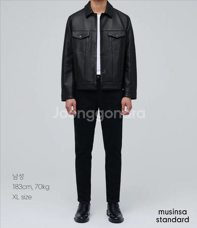 무신사 스탠다드 램스킨 트러커 재킷--6