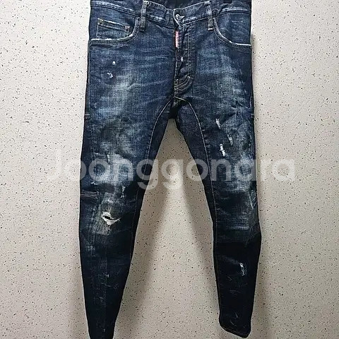 44) 디스퀘어드2 리트로 루키진8 슬림바이커 데님 중청워싱--0