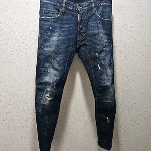 44) 디스퀘어드2 리트로 루키진8 슬림바이커 데님 중청워싱