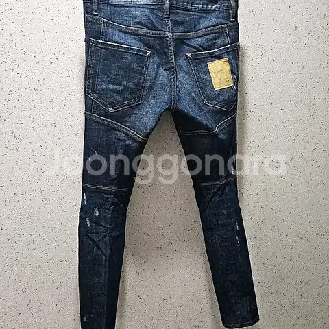 44) 디스퀘어드2 리트로 루키진8 슬림바이커 데님 중청워싱--1