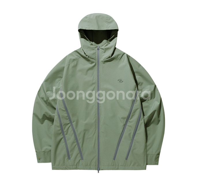XL 105 새제품) 산산기어 지퍼 자켓 바람막이 제이드 카키--4