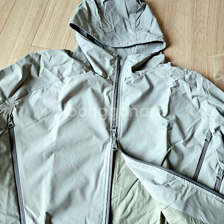 XL 105 새제품) 산산기어 지퍼 자켓 바람막이 제이드 카키--2