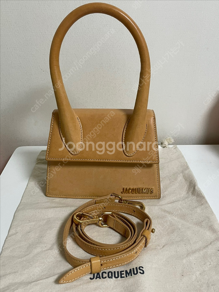 자크뮈스 르 치키토 모옌 토트백 다크 옐로우--3