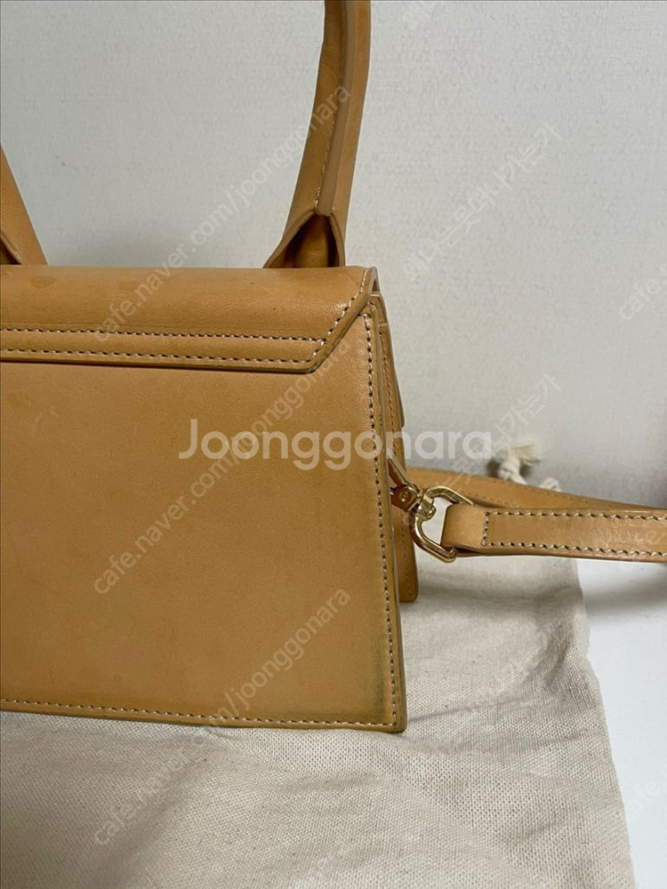 자크뮈스 르 치키토 모옌 토트백 다크 옐로우--5