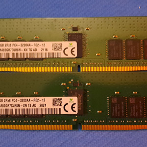 SK ECC REG DDR4 3200AA 2Rx8 16GB 메모리 2개