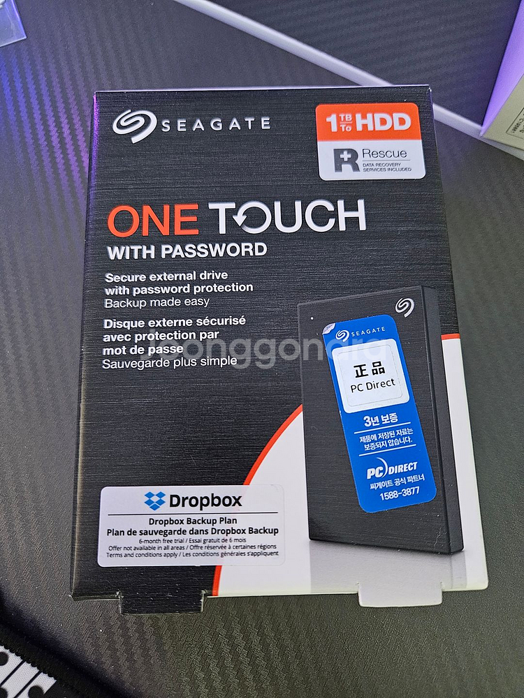 씨게이트 1TB 외장하드 one touch (미개봉)--0