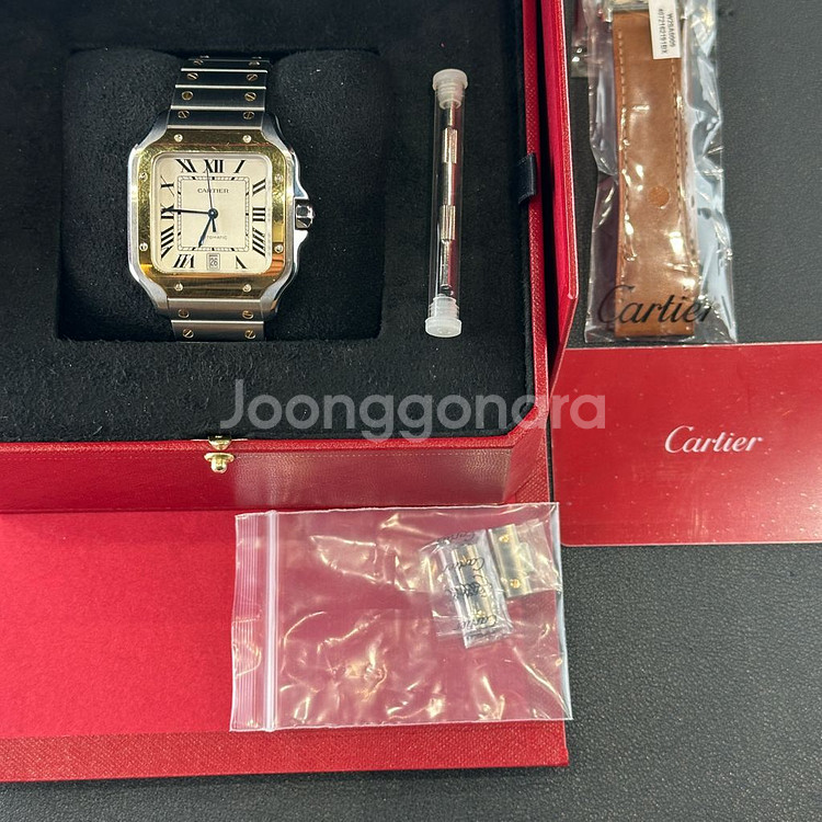 까르띠에 산토스 드 까르띠에 콤비 라지 W2SA0009--8