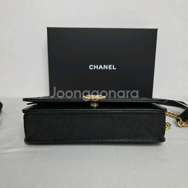 샤넬 woc 캐비어 블랙 금장--2