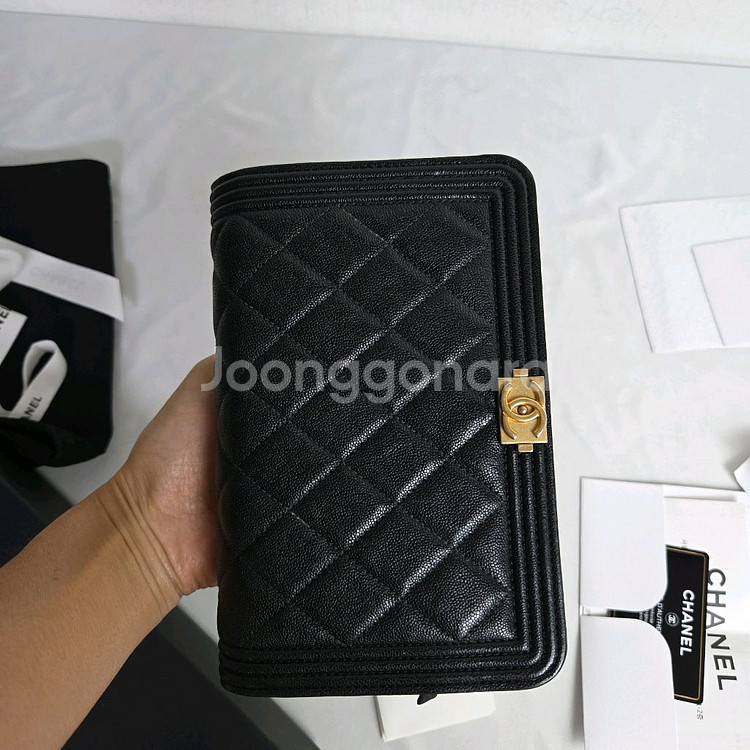 샤넬 woc 캐비어 블랙 금장--0