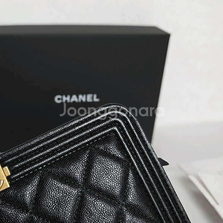 샤넬 woc 캐비어 블랙 금장--3