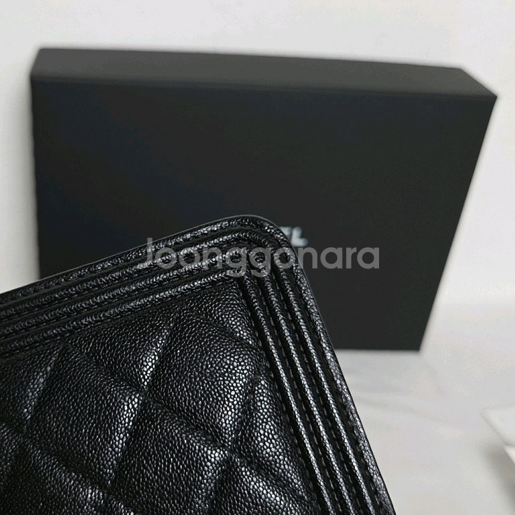 샤넬 woc 캐비어 블랙 금장--4