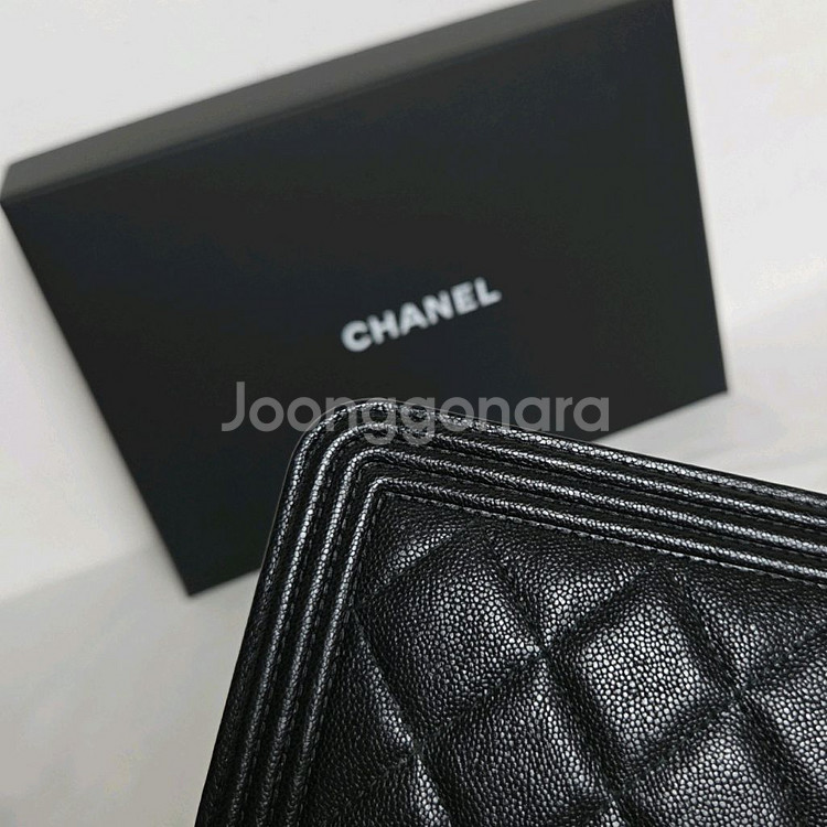 샤넬 woc 캐비어 블랙 금장--6