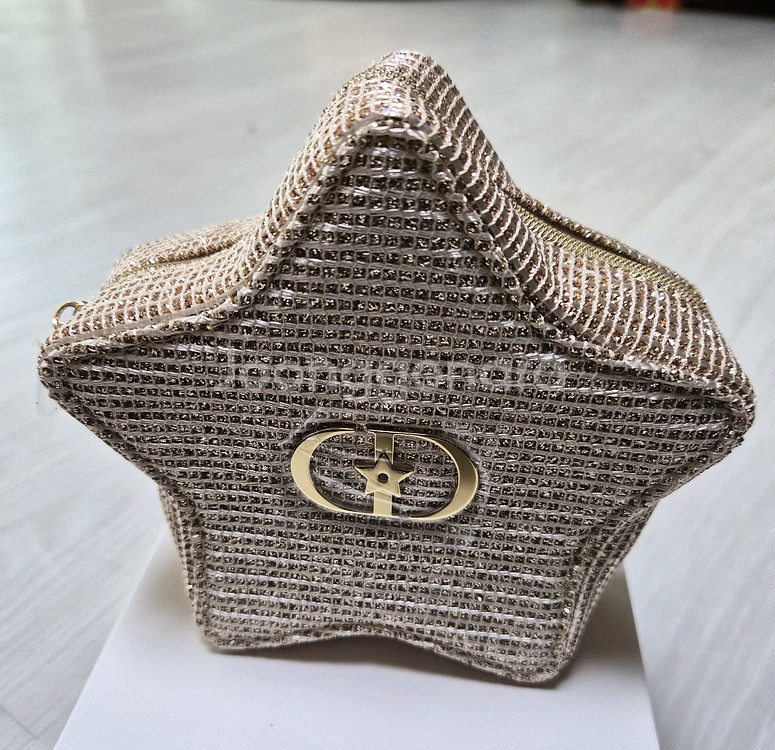 여성용 골드 메탈릭 파우치백--0