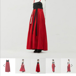 급처) 리슬 3way 소프트 자락치마 레드 생활한복 스커트 원피스