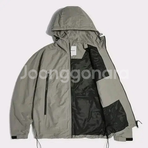 M) 에스피오나지 마운틴 윈드 파카 바람막이 자켓 스톤 그레이--1