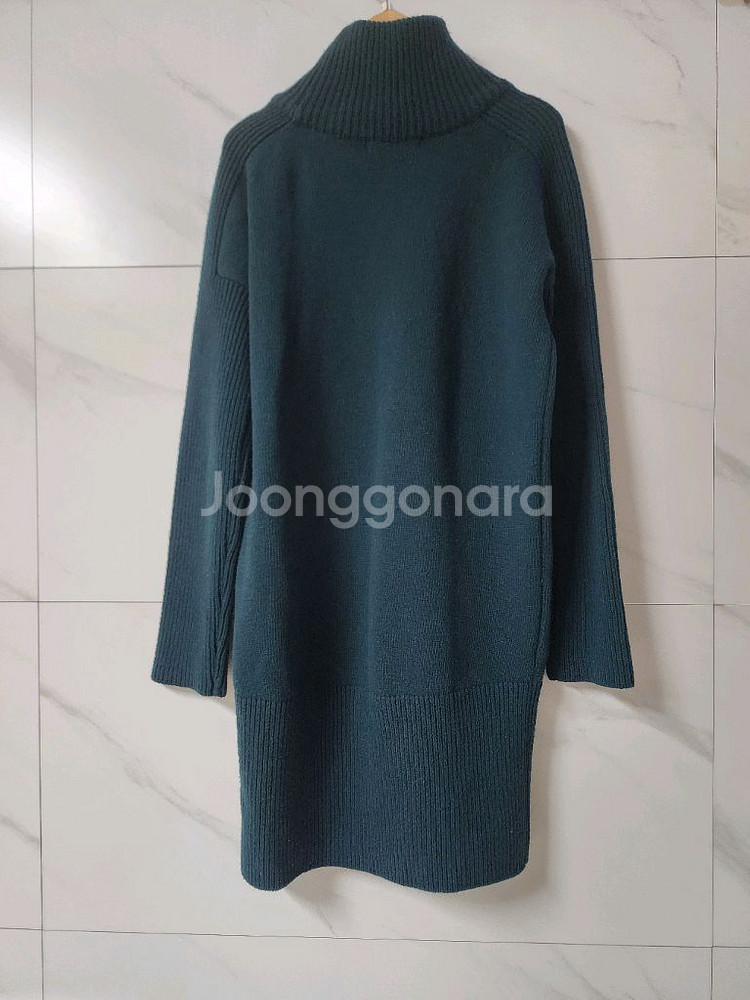 라코스테 터틀넥 니트 원피스 그린 울100%--4