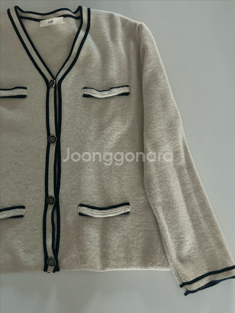 보웬 배색가디건--6