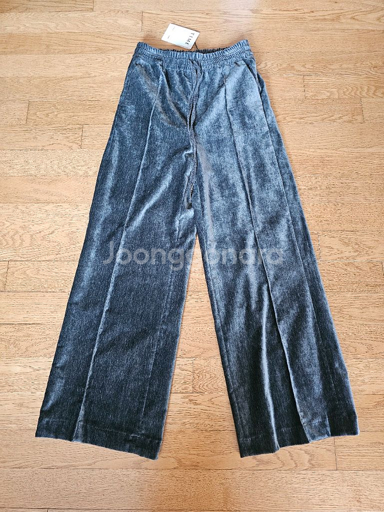 (새상품) 타임 벨벳 와이드 밴딩팬츠--0