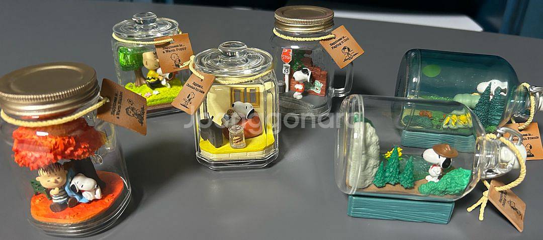 스누피 하니스 테라리움 피규어 세트--3