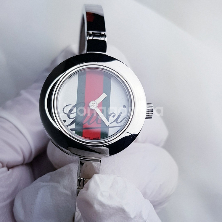 정품 새상품수준 구찌 105 뱅글 여자시계--4