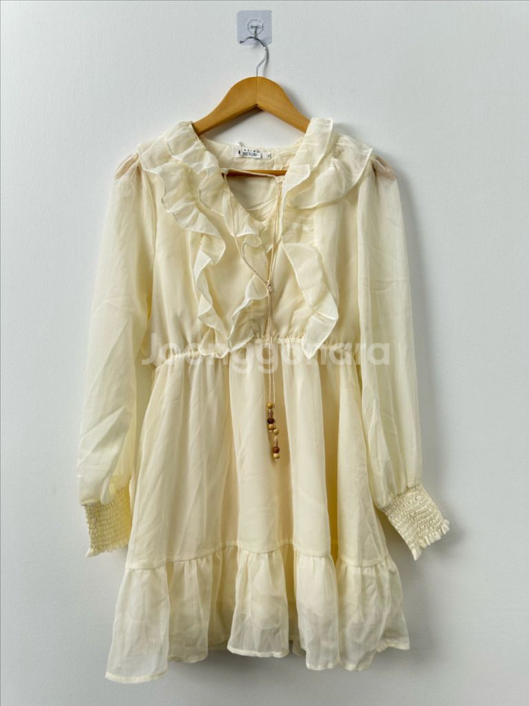 플로럴 블라우스 원피스--3