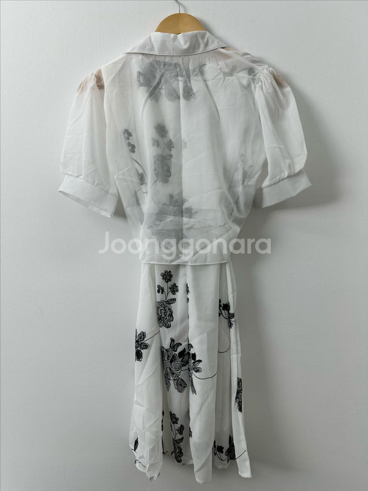 플로럴 블라우스 원피스--0