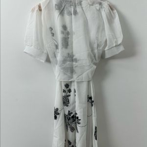 플로럴 블라우스 원피스