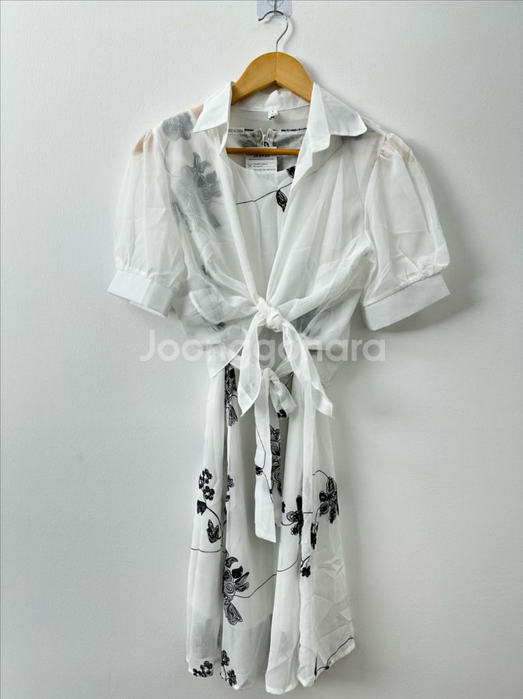 플로럴 블라우스 원피스--1