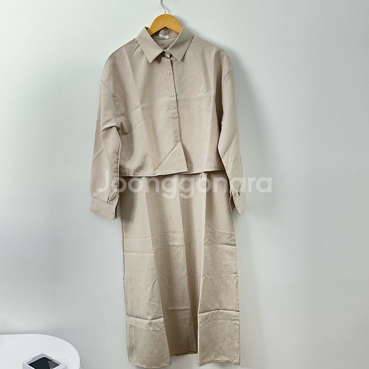 플로럴 블라우스 원피스--8