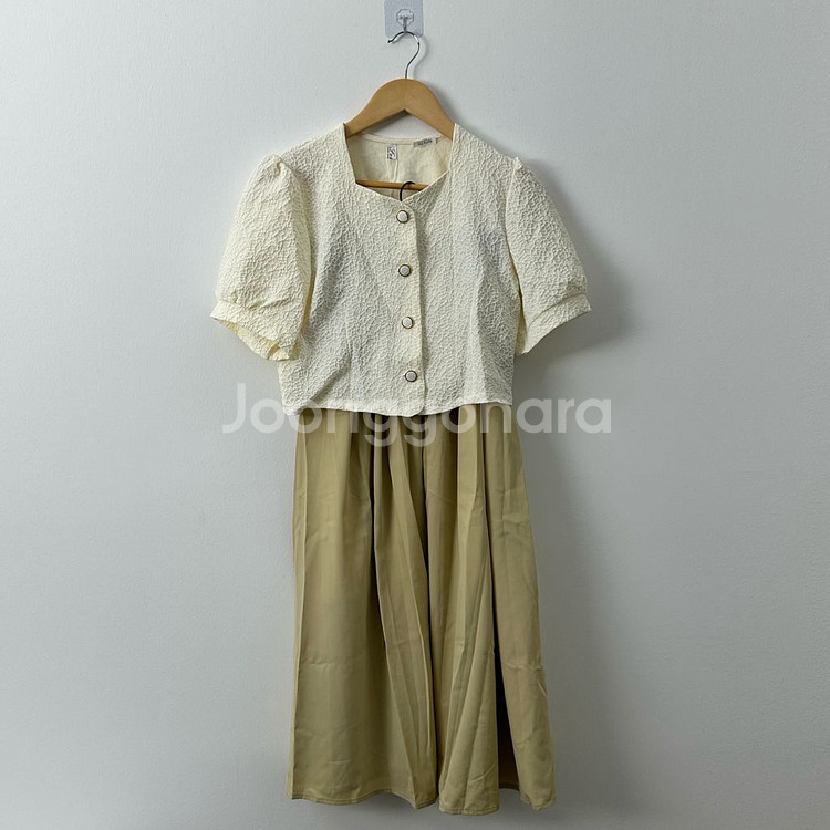 플로럴 블라우스 원피스--6