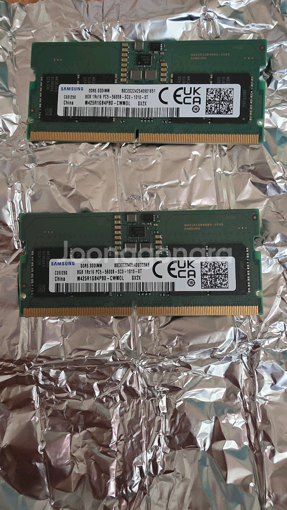 삼성 DDR5 5600 8GB 메모리 2개--0
