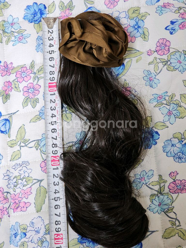 곱창 집게가발 웨이브 긴머리 포니테일 부분가발--3