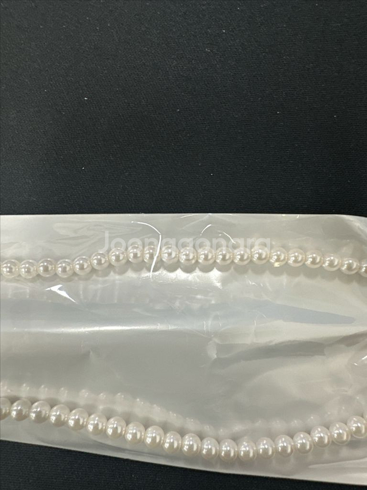 14k 도금 골드 볼 진주목걸이--0