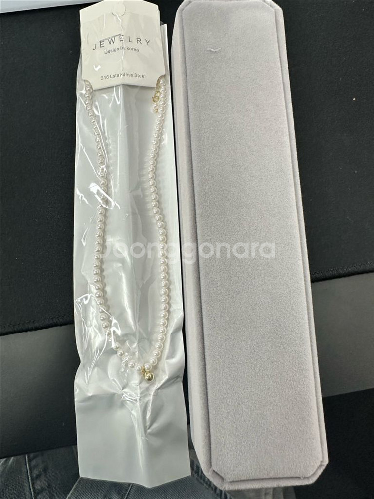 14k 도금 골드 볼 진주목걸이--1