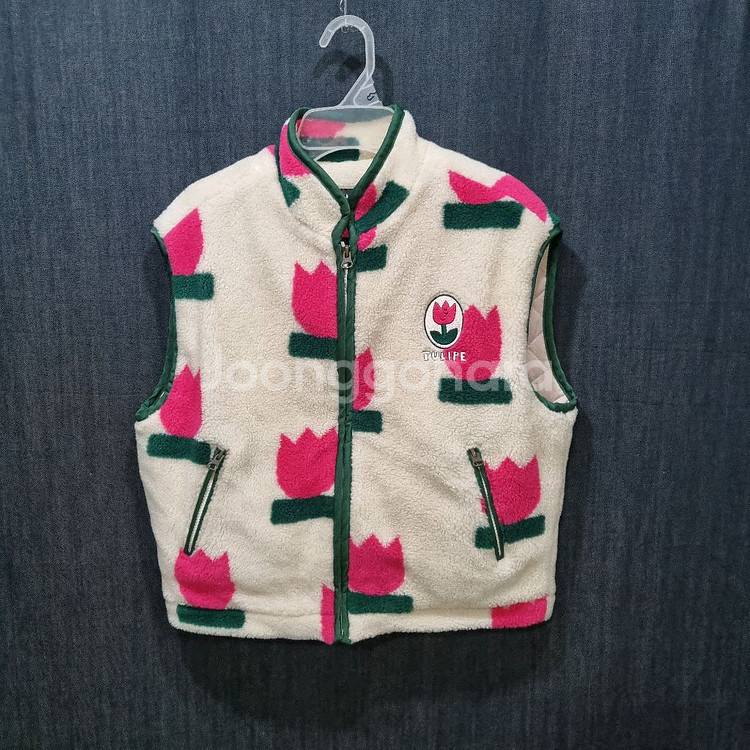 리미떼두두 여아동 튤립 플리스 조끼 2XL, 130 (상태굿)--0