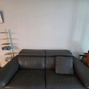 한샘 MVME 키안티 천연가죽 3인 리클라이너 소파