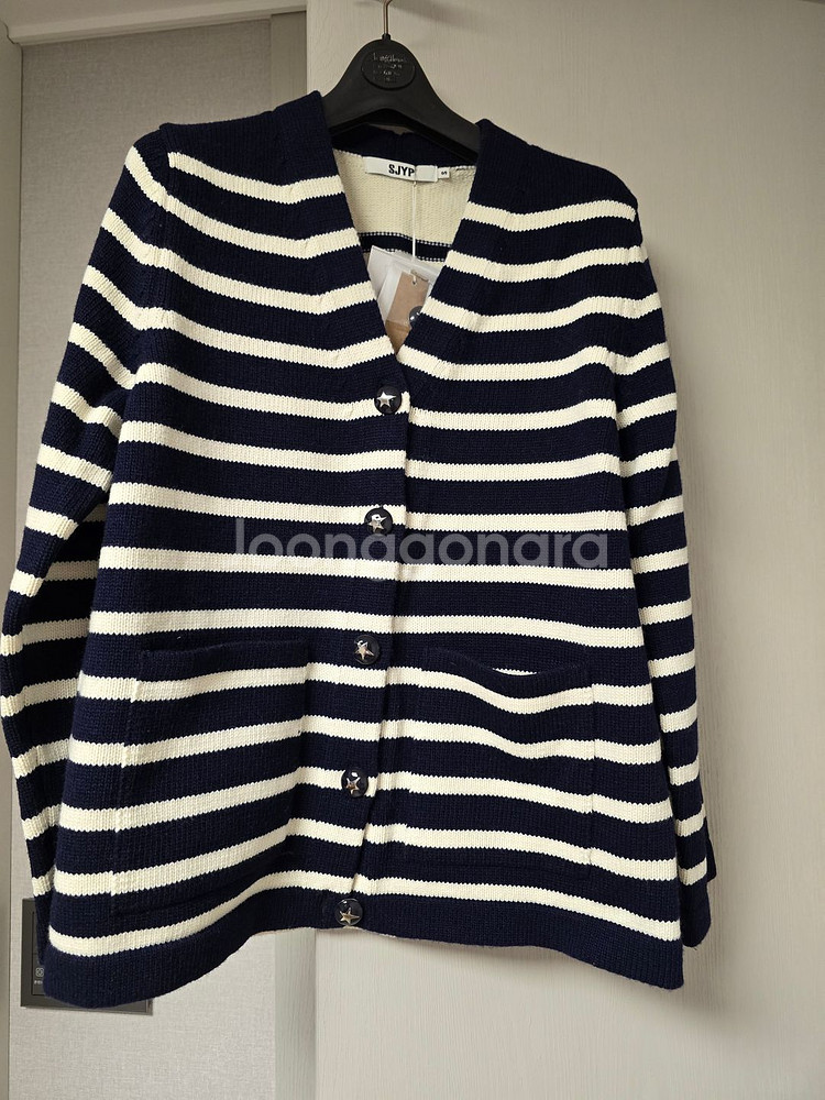 24 sjyp 스트라이프 니트가디건 새상품--3