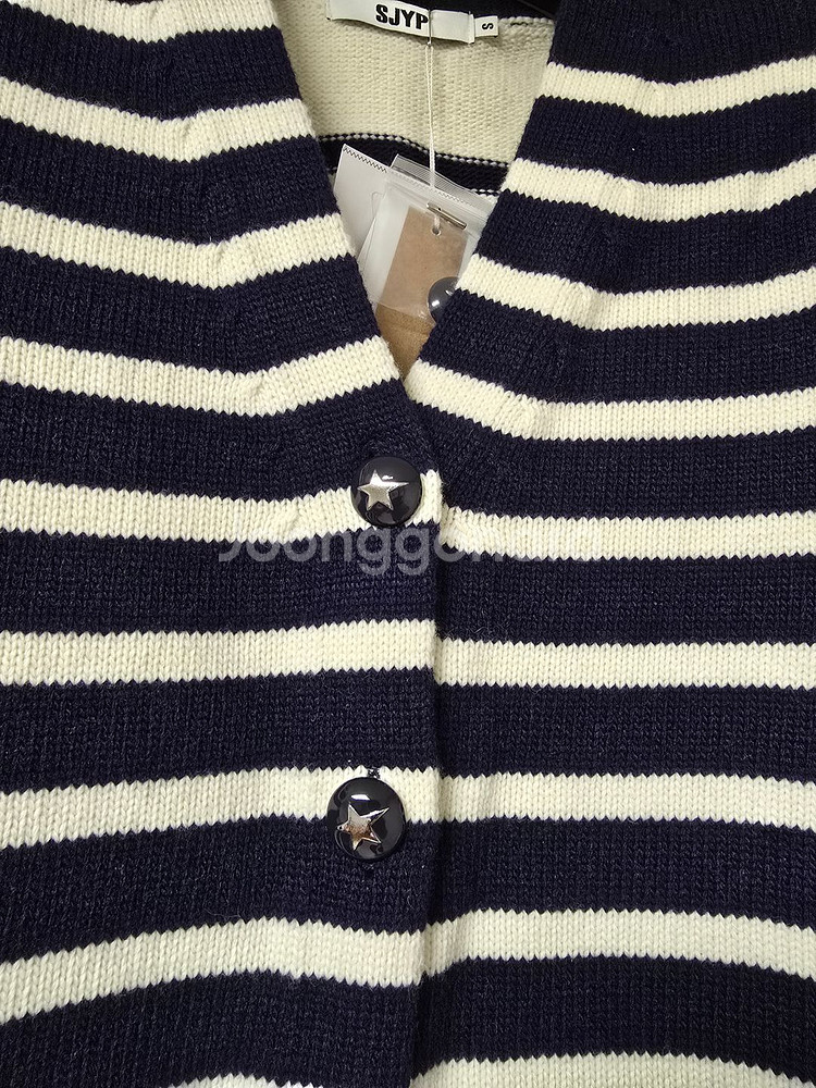 24 sjyp 스트라이프 니트가디건 새상품--4