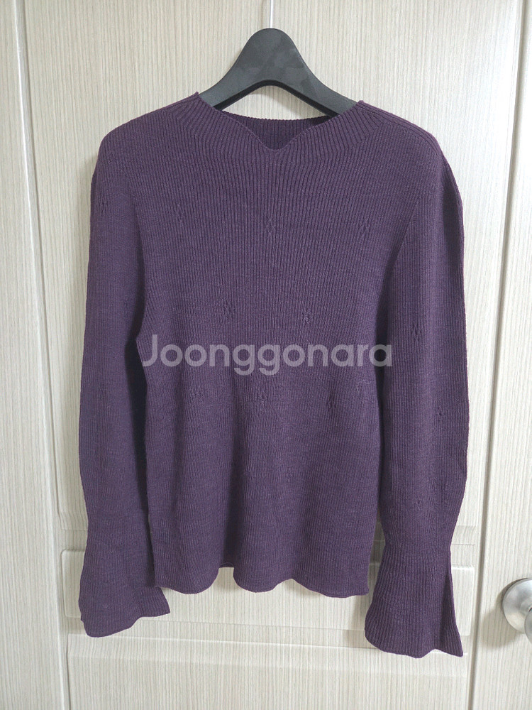 마인 울 블렌드 리브 니트탑 랑방 타임 더캐시미어--3