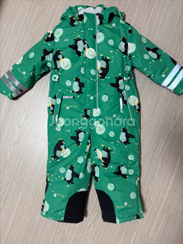 밀리밤 펭귄 패턴 스키복--1