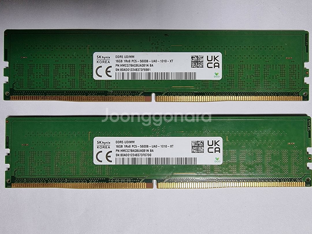 SK하이닉스DDR5 5600MHz(PC5-44800) 16GB A다이--0