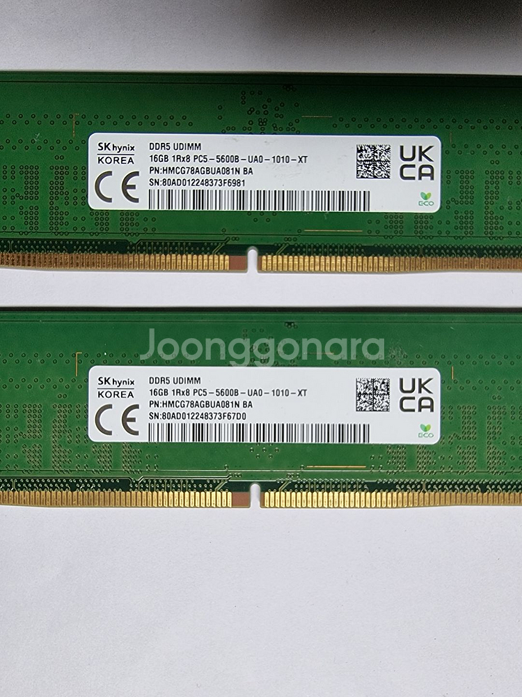 SK하이닉스DDR5 5600MHz(PC5-44800) 16GB A다이--2