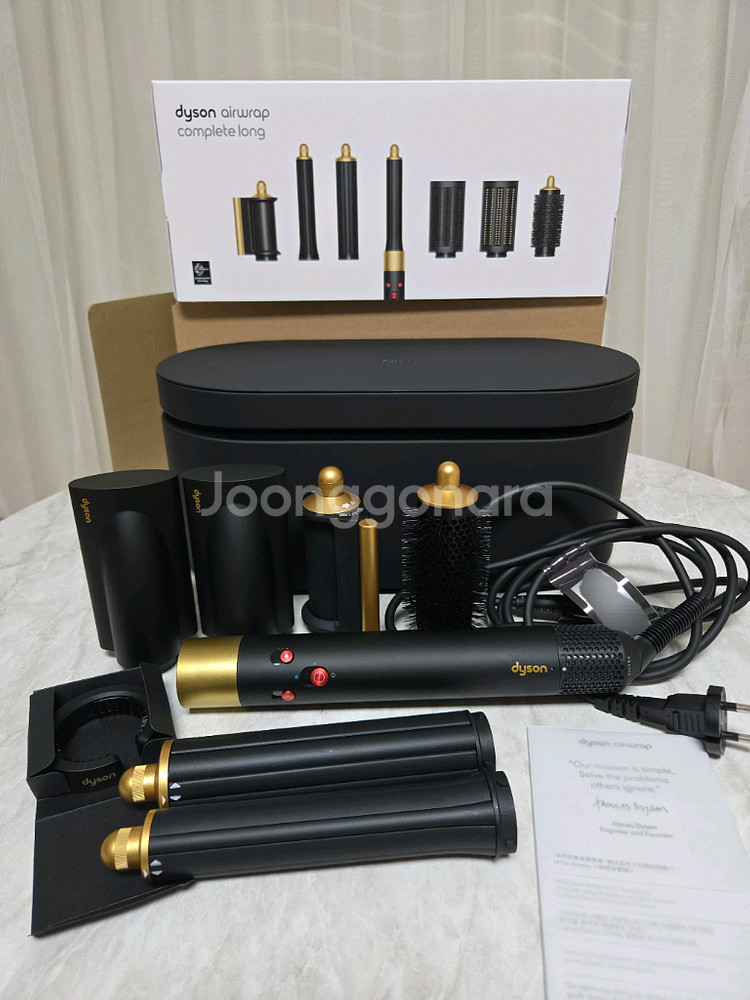 정품 다이슨 에어랩 컴플리트 롱 오닉스골드 풀박스 팝니다.--0