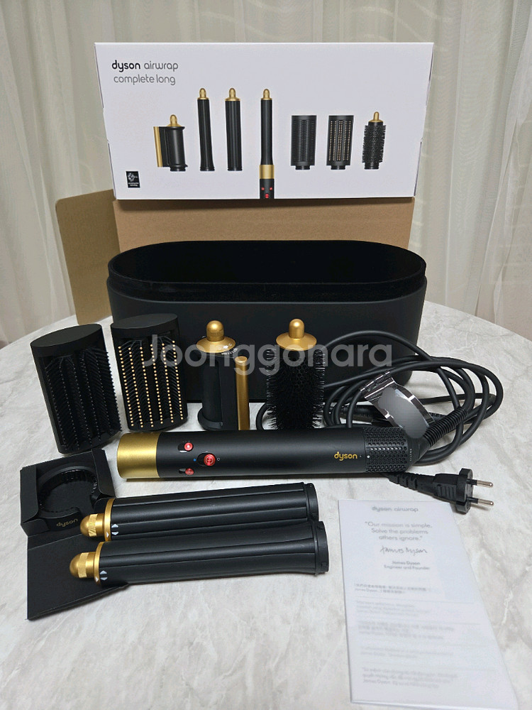 정품 다이슨 에어랩 컴플리트 롱 오닉스골드 풀박스 팝니다.--1
