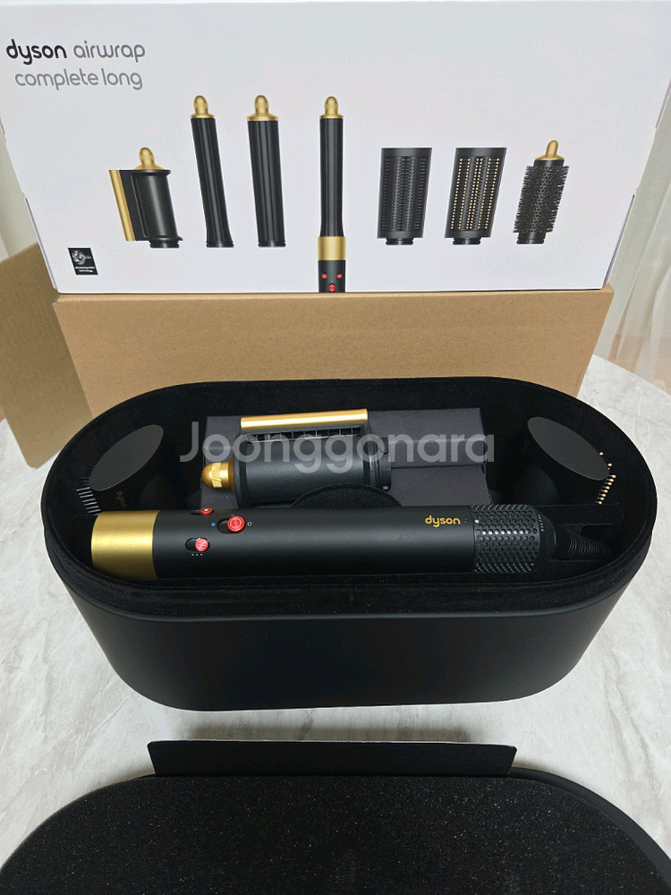 정품 다이슨 에어랩 컴플리트 롱 오닉스골드 풀박스 팝니다.--2