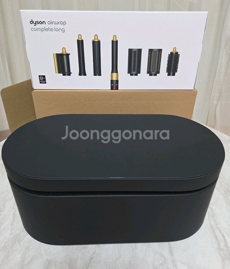 정품 다이슨 에어랩 컴플리트 롱 오닉스골드 풀박스 팝니다.--5