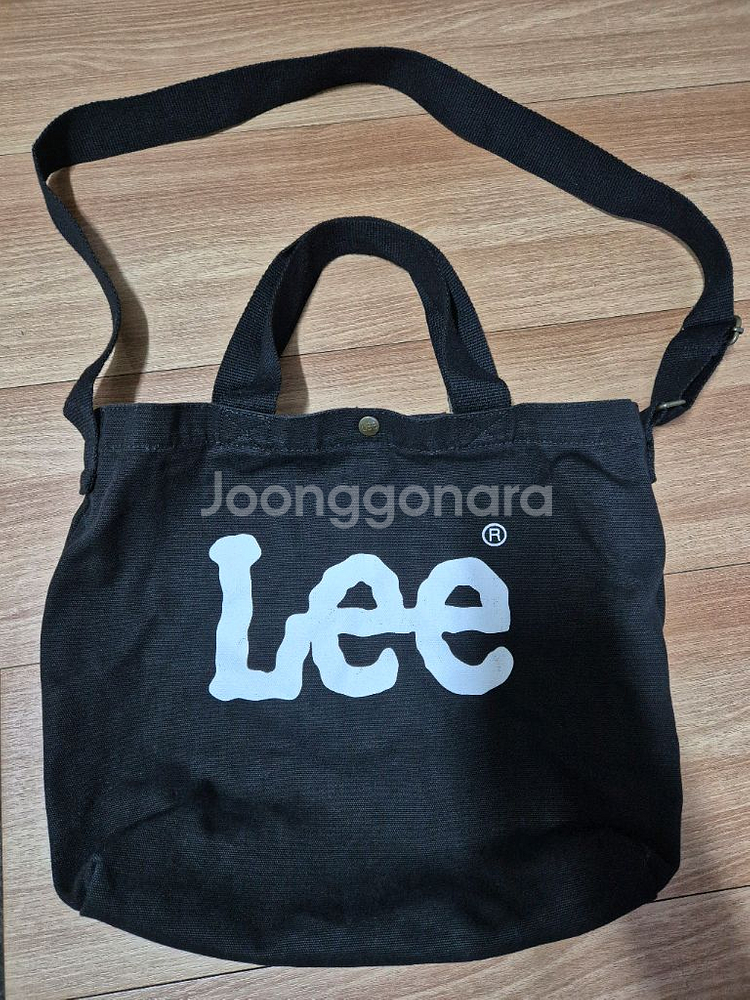 [LEE] 리 빅 트위치 로고 투웨이 크로스백 에코백(블랙)--3