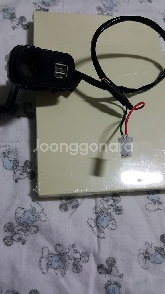 오토바이 12v 듀얼 USB 충전기 고속충전 전압계 온--5