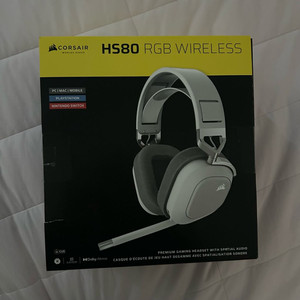 커세어 hs80 무선 게이밍 헤드셋 화이트