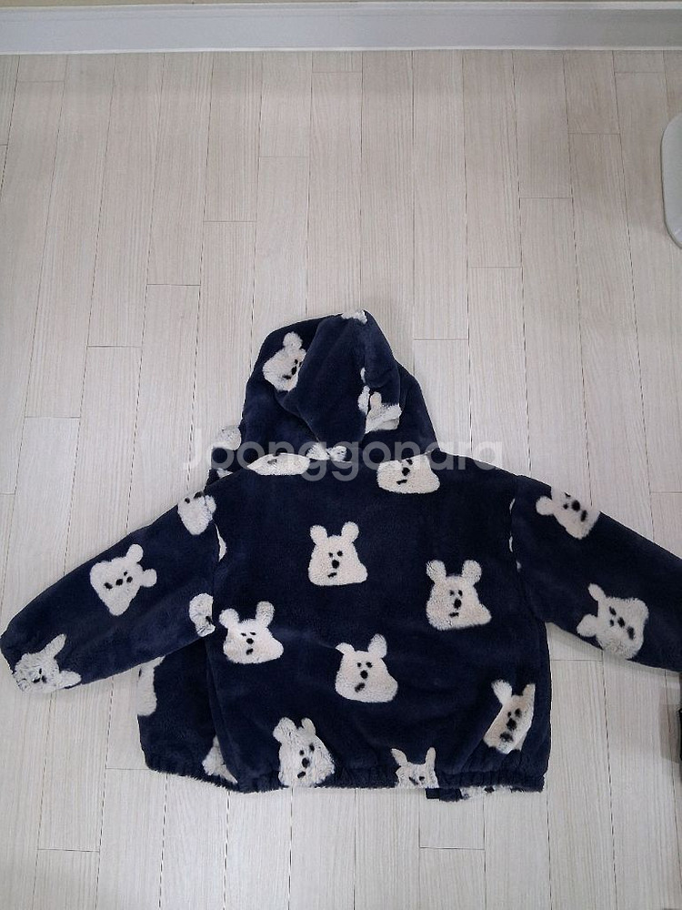 리미떼두두 곰돌이 패턴 후드 집업--1